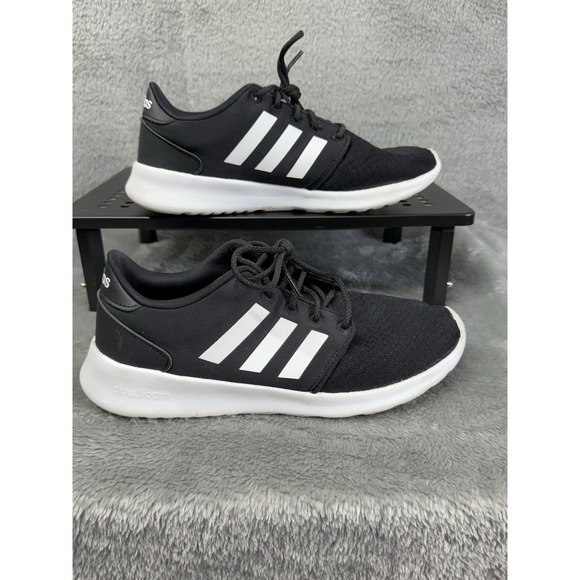 adidas Shoes - Adidas Womens Size 8.5 Cloudfoam QT Racer Sneakers Black Lace Up Low Top DB0275